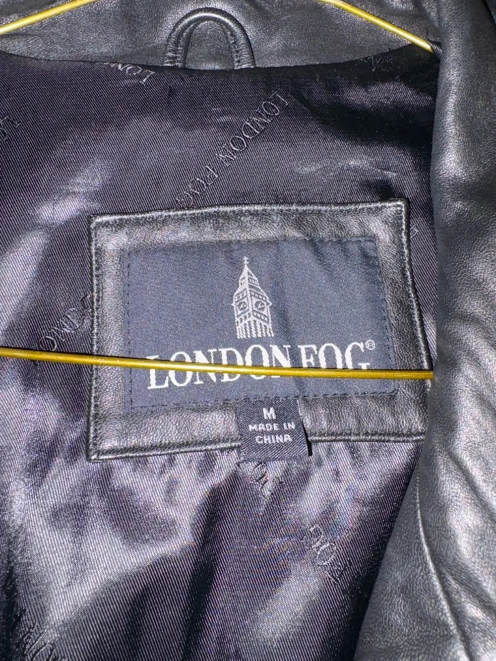 London Fog Leather Jacket with Belt - Picture 3 of 3
